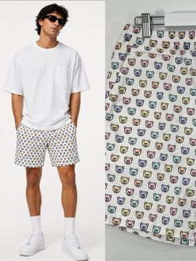 Teddy Fresh All-Over Print Teddy Bear Shorts size Small